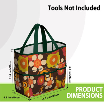 Retro Flower Power 70s Garden Tool Bag