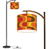 Retro 70s Groovy Mod Yellow Orange Red, Mid Century Modern Arc Floor Lamp - Mid Century Modern Gal