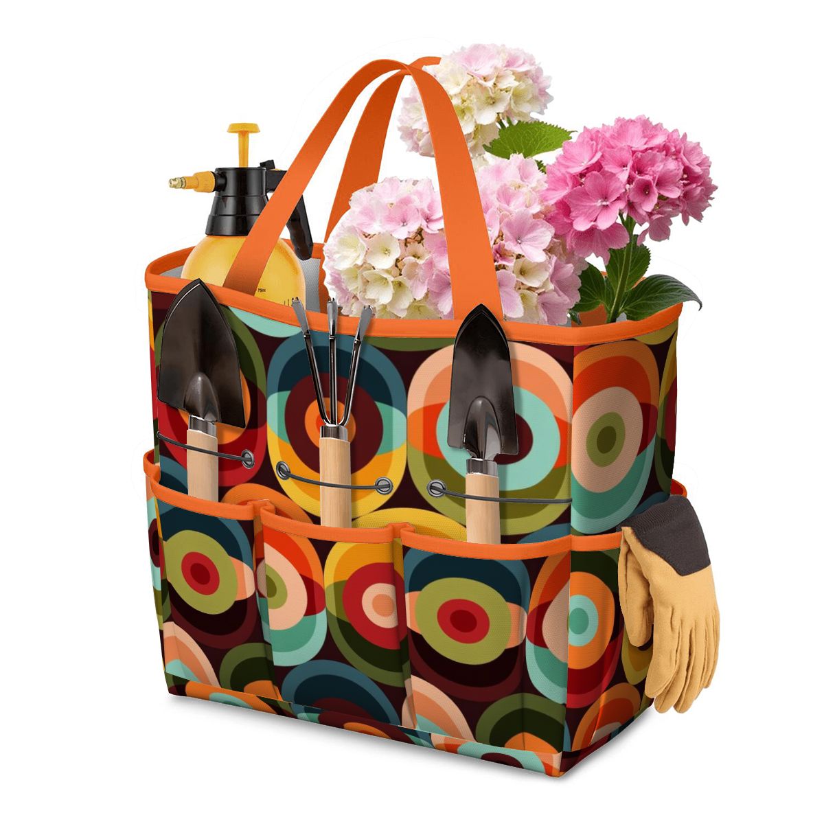 Retro Groovy Mod Space Orb Designed Mid Century Modern Garden Tool Bag - Mid Century Modern Gal