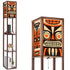 Mid Century Modern Tiki Idol, Tiki Totem Mid Mod Floor Lamp With Shelves - Mid Century Modern Gal