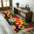 Mid Century Modern Boho Retro Orb Colorful Funky Tassel Rug - Mid Century Modern Gal