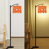 Sinatra Orange, Mid Century Modern Starburst Retro Arc Floor Lamp - Mid Century Modern Gal