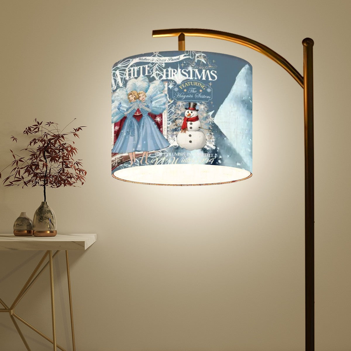 Arc Floor Lamp Shade with Ring (Made in USA) - Mid Century Modern Gal