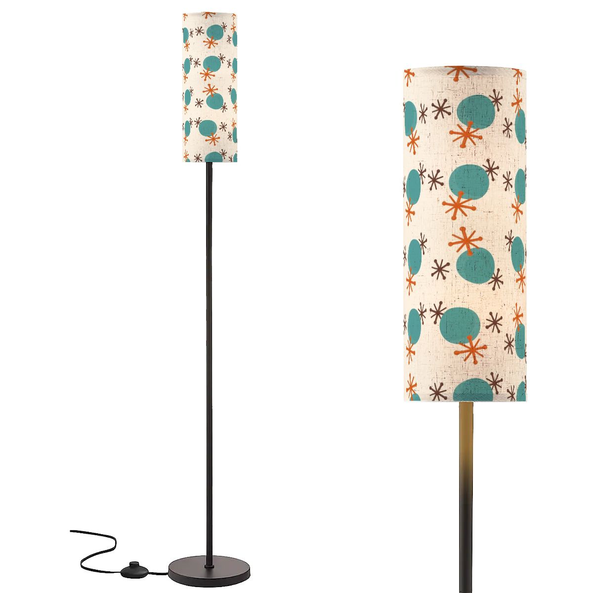 Mid Century Modren Jacks, Retro Mid Mod Slim Floor Lamp - Mid Century Modern Gal