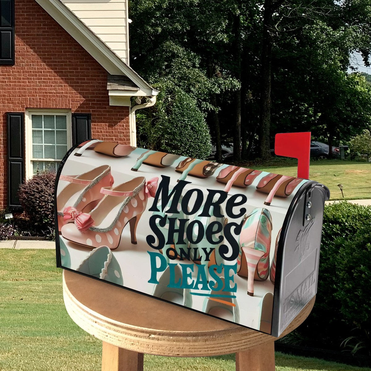 Shoe Lover Gal, Retro Fun And Kitschy Mailbox Cover For Shoe Lovers - Mid Century Modern Gal