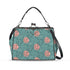Mid Century Modern Atomic Starburst Teal Pink Kisslock Crossbody Purse - Mid Century Modern Gal