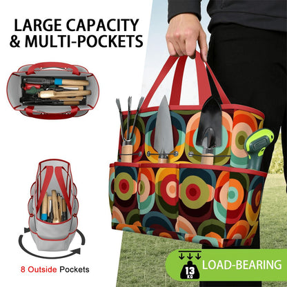 Retro Groovy Mod Space Orb Designed Mid Century Modern Garden Tool Bag