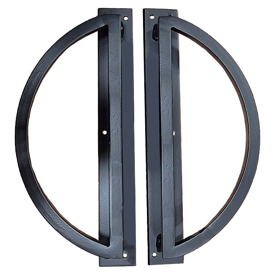 Modern Circular Door Pulls for Interior or Exterior Doors - sold as pair - Multiple Finishes Available