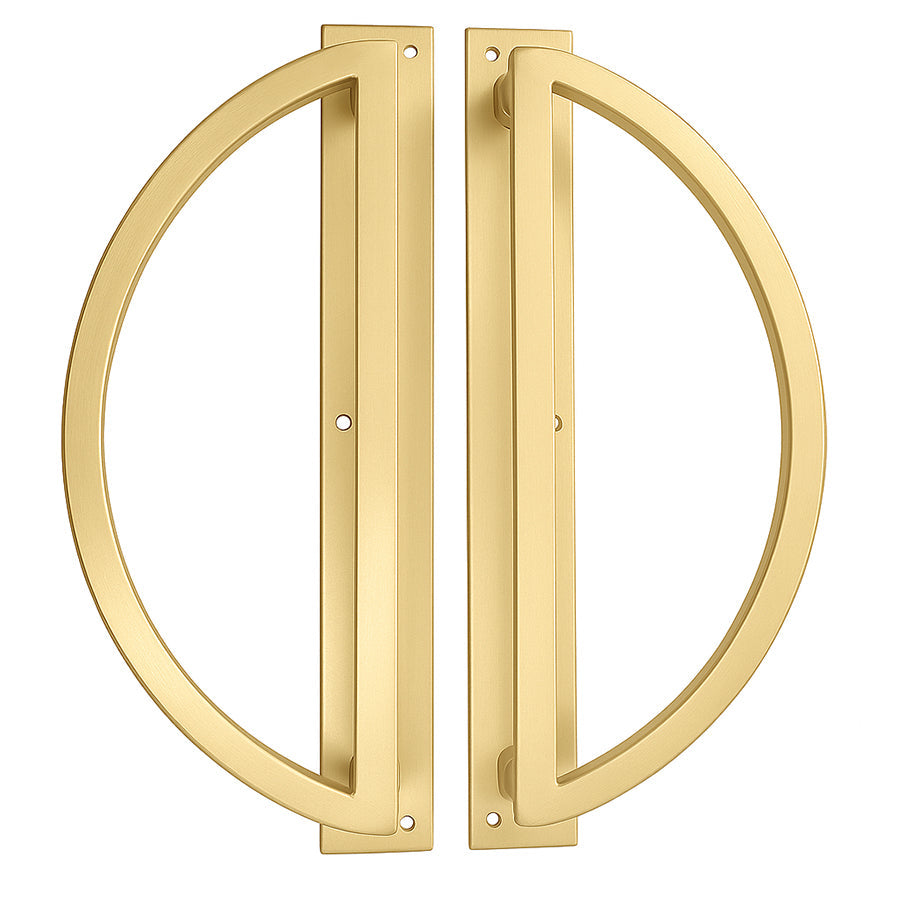 Modern Circular Door Pulls for Interior or Exterior Doors - sold as pair - Multiple Finishes Available