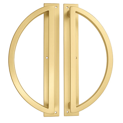 Modern Circular Door Pulls for Interior or Exterior Doors - sold as pair - Multiple Finishes Available