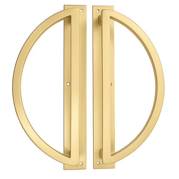 Modern Circular Door Pull Handles – Mid Century Modern Solid Steel Door Pulls (Pair) - Multiple Finishes Available