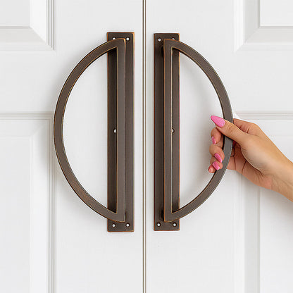 Modern Circular Door Pulls for Interior or Exterior Doors - sold as pair - Multiple Finishes Available