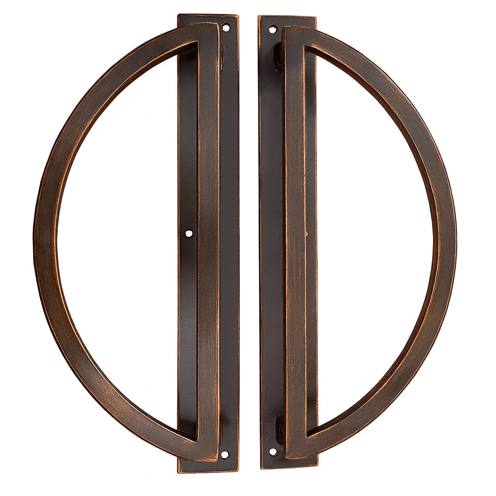 Modern Circular Door Pulls for Interior or Exterior Doors - sold as pair - Multiple Finishes Available