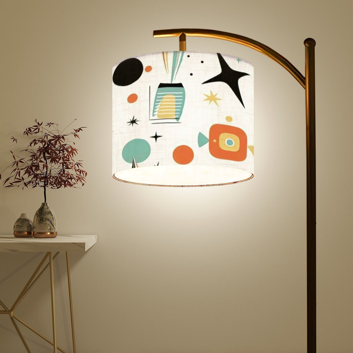 Mid Century Modern Arc Floor Lamp, Sputnik MCM Design - Mid Century Modern Gal