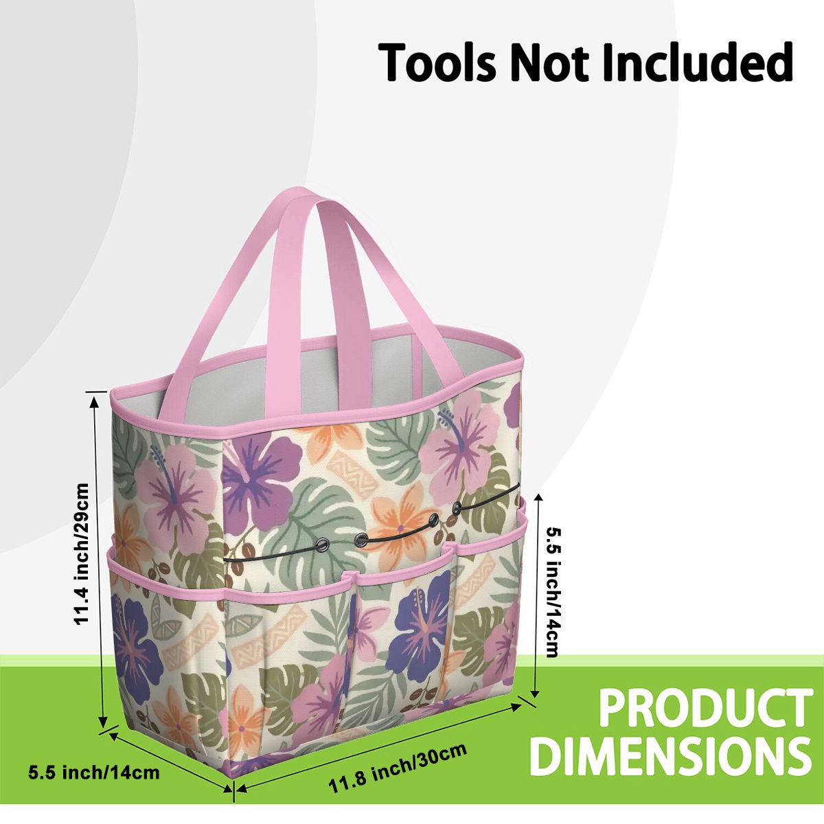 Retro Tropical Tiki Summer, Hawaiian Hibiscus Purple Garden Tool Bag - Mid Century Modern Gal