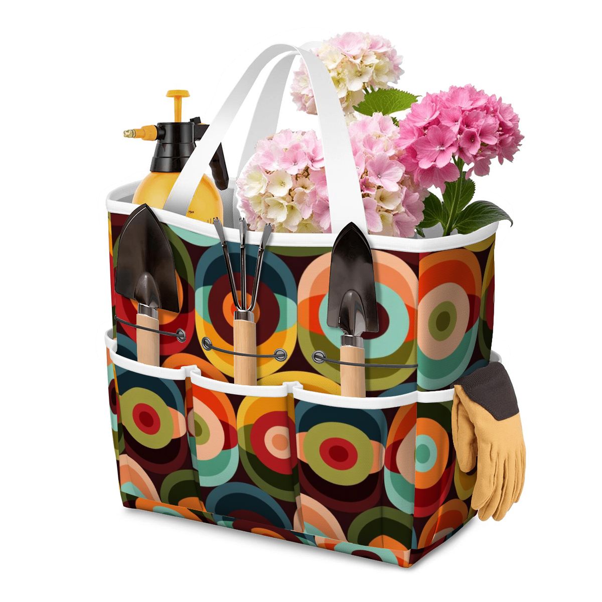 Retro Groovy Mod Space Orb Designed Mid Century Modern Garden Tool Bag - Mid Century Modern Gal