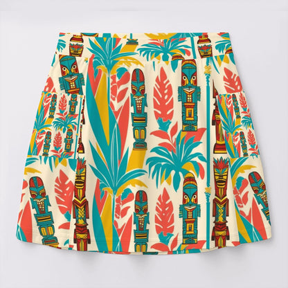 Retro Tiki Design Mid Mod Teal, Coral Yellow MCM Designed Women&