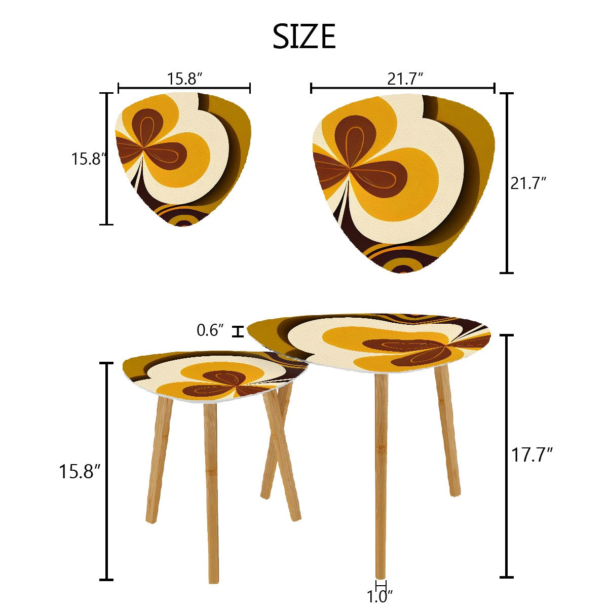Mid Mod 60s 70s Retro Nesting Table Set - Mid Century Modern Gal