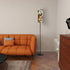 Floral Peacock Asian Infused Modern Slim Floor Lamp With Remote - Mid Century Modern Gal