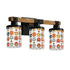 Modern Scandinavian Flower Orange Yellow Mod Bathroom Vanity Light Fixture - Mid Century Modern Gal