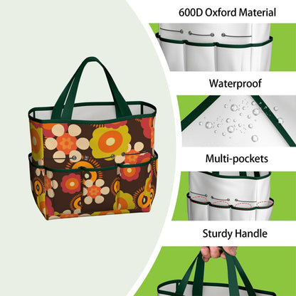 Retro Flower Power 70s Garden Tool Bag