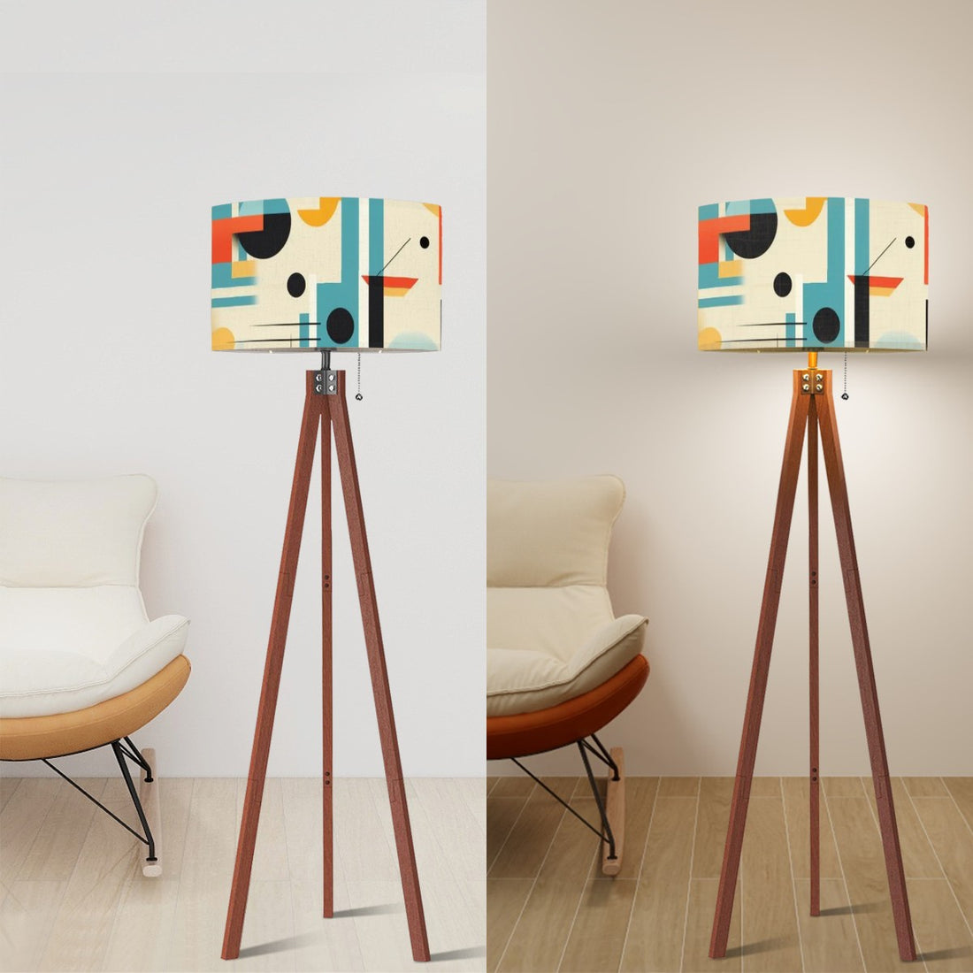 Mid Century Modern Bauhaus Designed Modern Tripod Floor Lamp - Mid Century Modern Gal