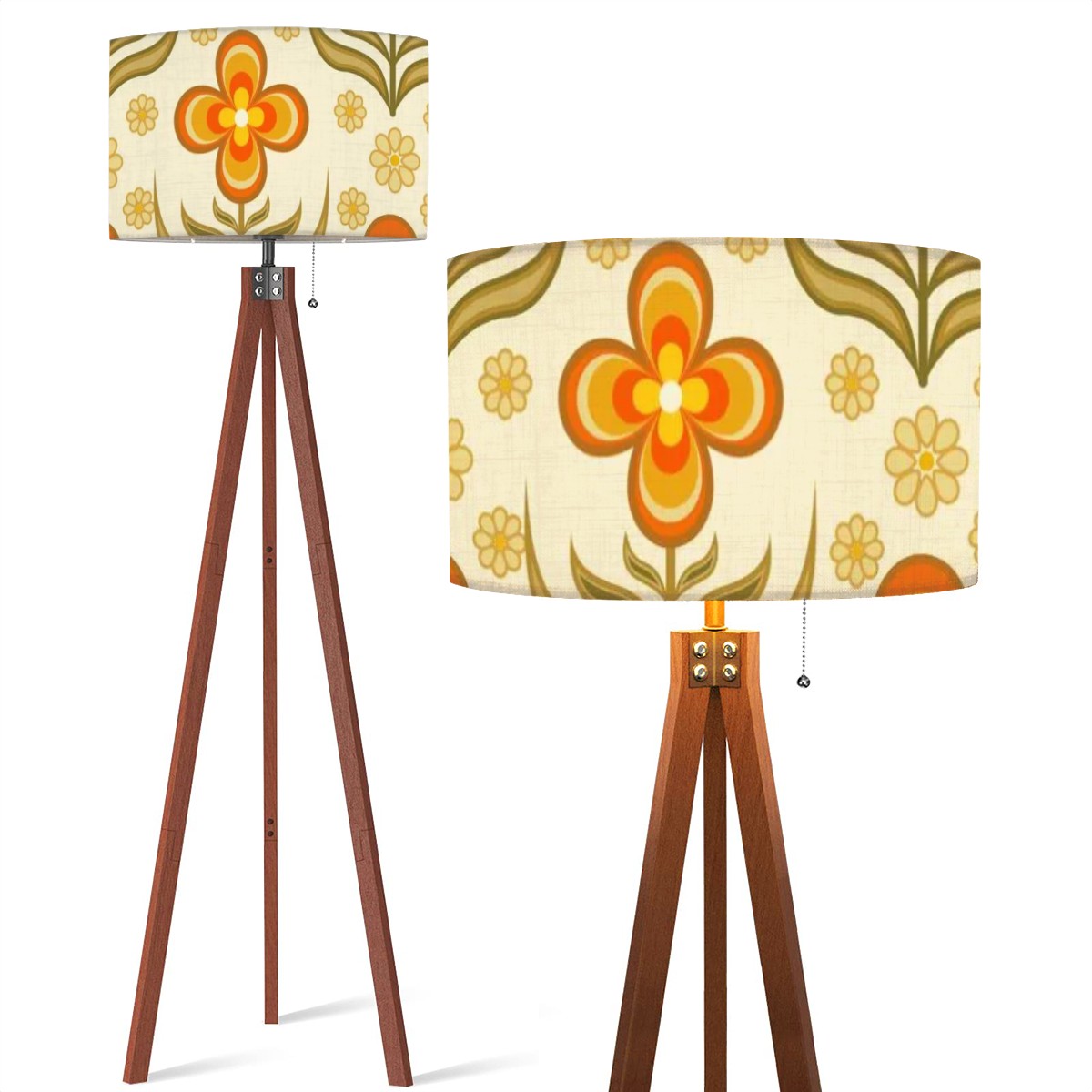 Flower Power Groovy Mod Retro Floor Lamp - Mid Century Modern Gal