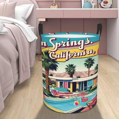 Mid Century Modern Flamingo Palm Springs California Laundry Basket - Mid Century Modern Gal