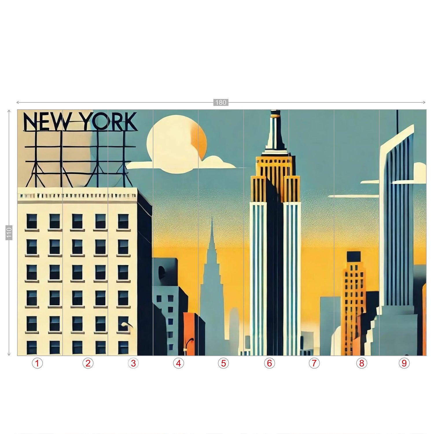 New York City Wallpaper, Peel And Stick Kitschy Fun Wall Murals