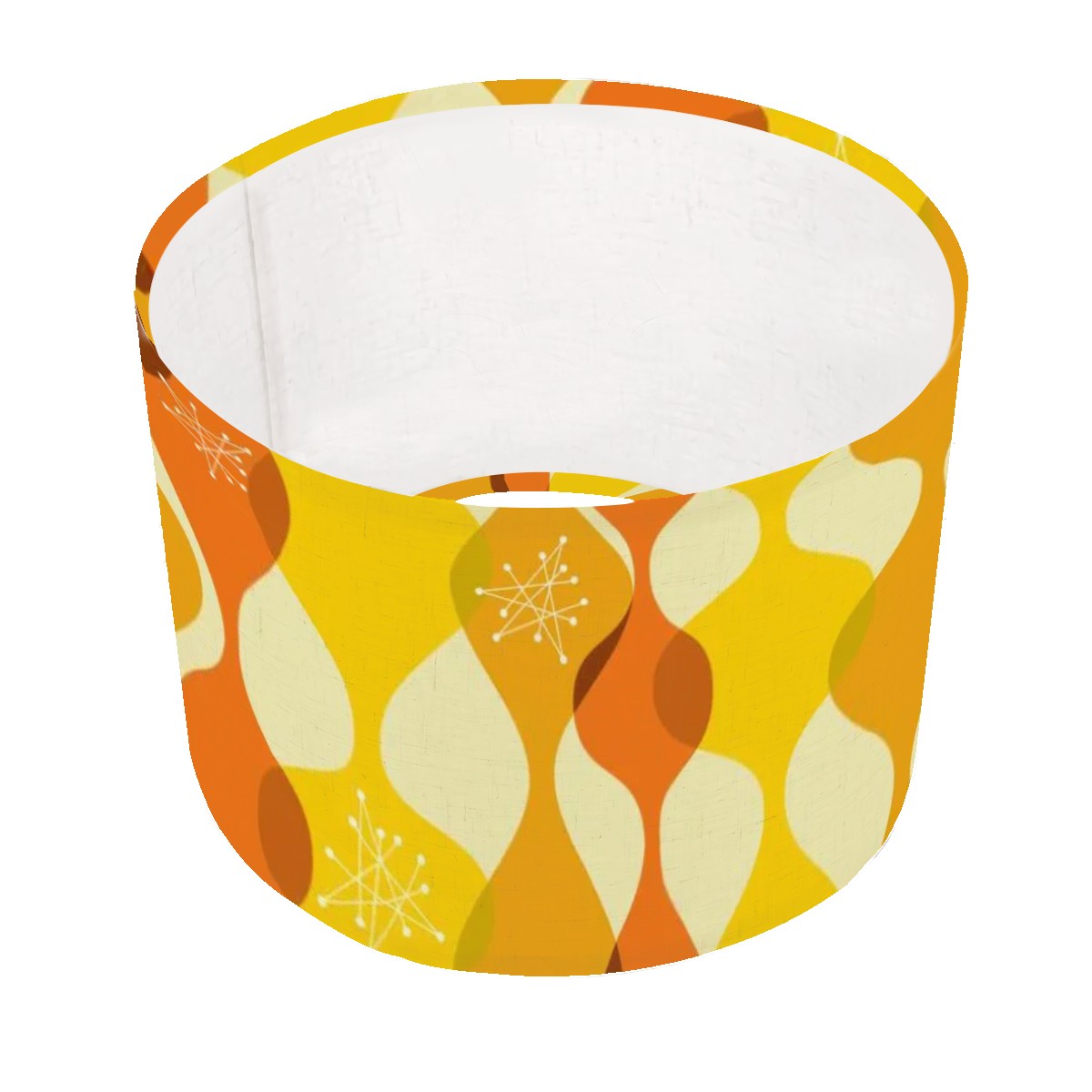 Mid Century Modern Mod Groovy Yellow Orange Lamp Shade ONLY - Mid Century Modern Gal