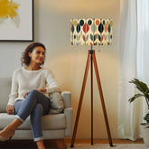 Scandinavian Modern Danish Floral Leaves, Hygge Designed Mid Century Modern Tripod Lamp - Mid Century Modern Gal