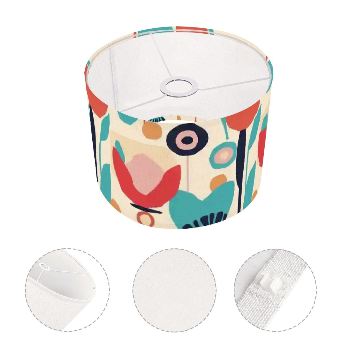 Mid Mod Floral Retro Scandinavian Modern Lamp SHADE ONLY - For Arc Floor Lamps Only - Mid Century Modern Gal