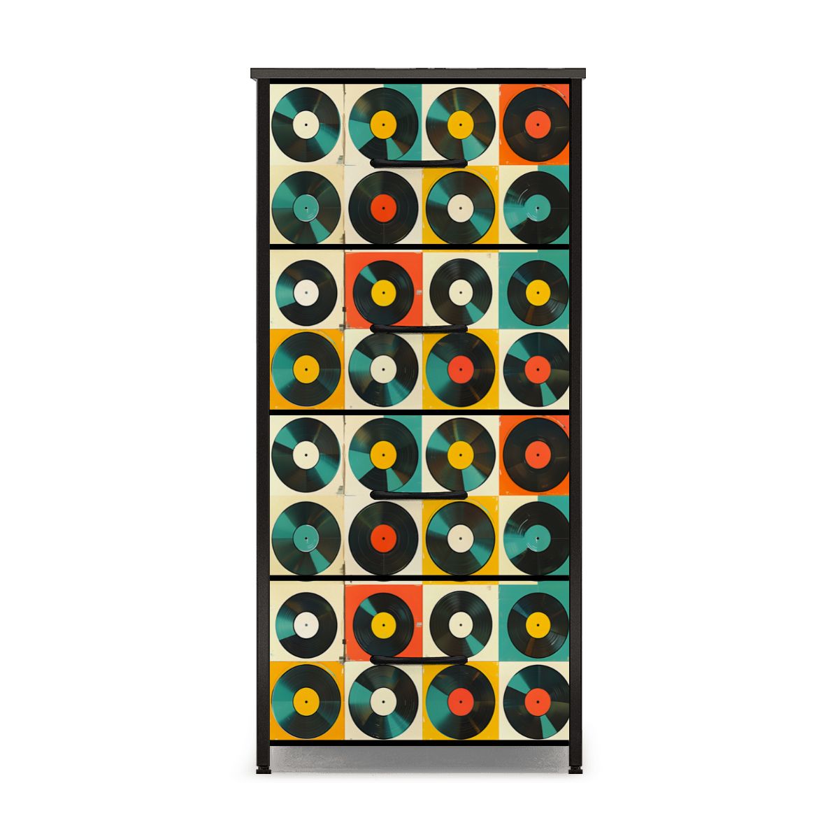 Retro Records, Groovy Mod 4-Drawer Dresser - Mid Century Modern Gal