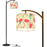 Mid Century Modern Kitschy Flamingo Palm Springs Cali Style Retro Arc Floor Lamp - Mid Century Modern Gal