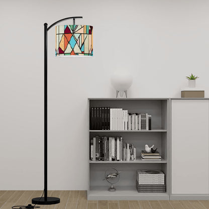 Mid Century Modern Faux Glass Stained Modern Designed Lamp SHADE ONLY - For Arc Floor Lamps Only - Mid Century Modern Gal