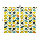 Mid Century Modern Scandinavian Yellow, Aqua, Orange, Mid Mod Retro Window Curtains (two panels) - Mid Century Modern Gal