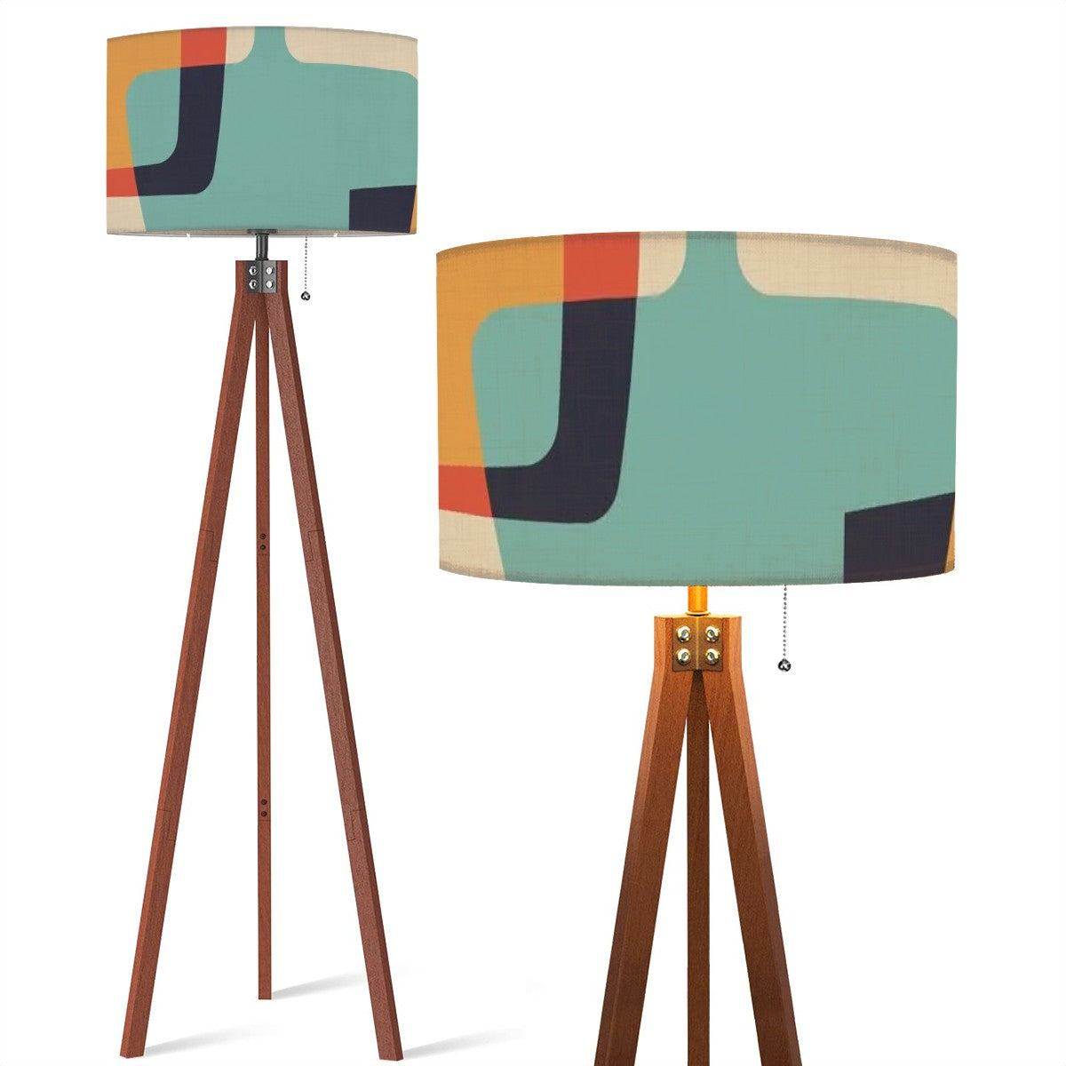 Mid Century Modern Tripod Floor Lamp Mid Mod Geometric MCM Modern Lighting - Mid Century Modern Gal