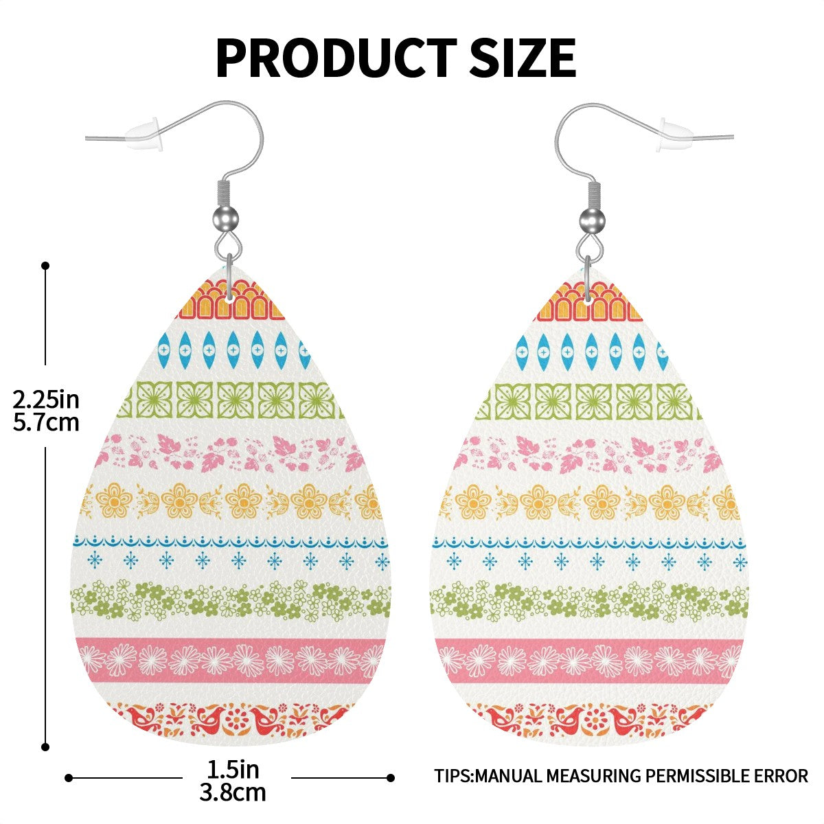 Pyrex Lover, Fun Kitschy Vegan Leather Teardrop Earrings - Mid Century Modern Gal