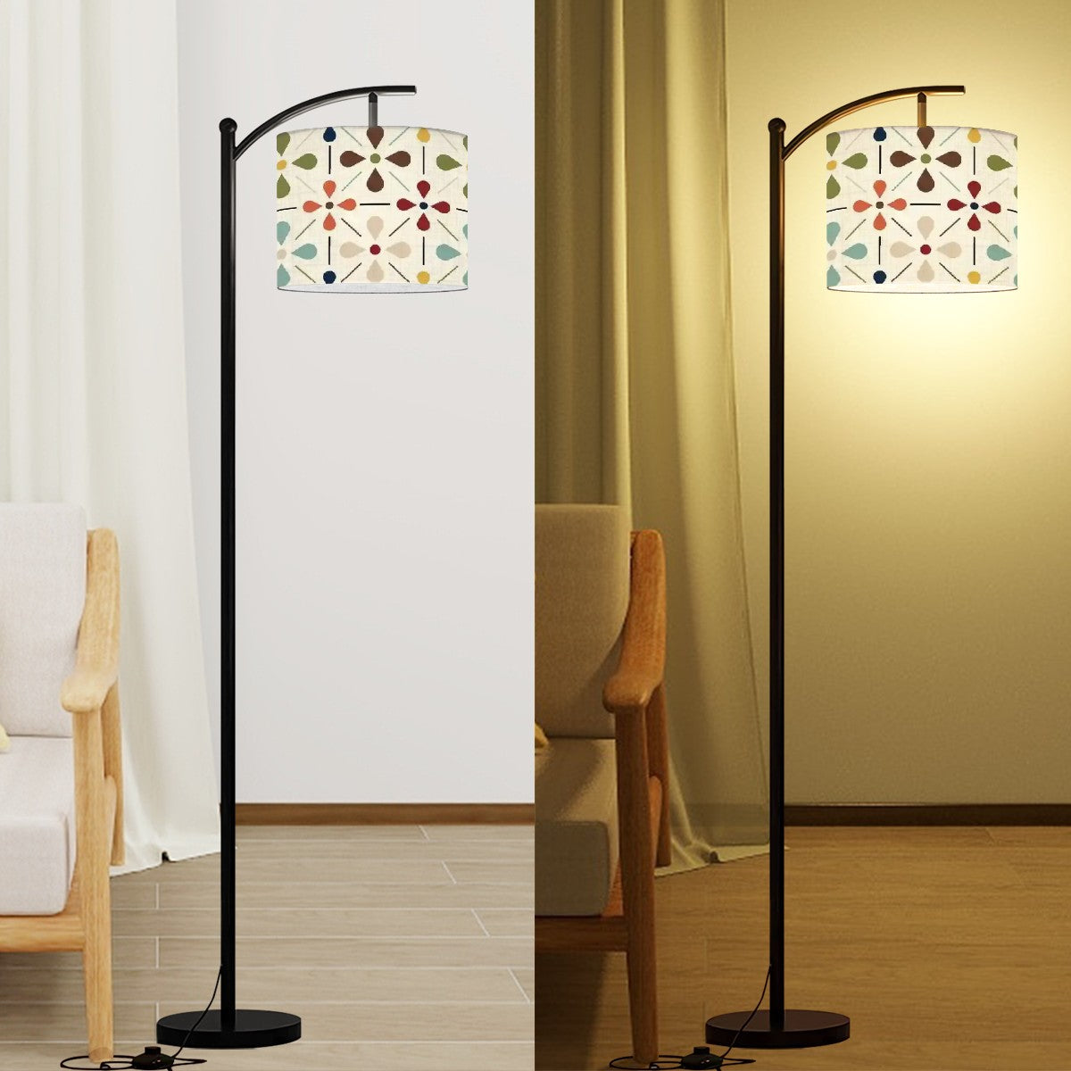 Mid Century Modern Scandinavian Modern Danish MCM Arc Floor Lamp - Mid Century Modern Gal