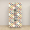 Mid Mod Scandinavian Geometric Modern Danish Self Adhesive Refrigerator Wrap Set