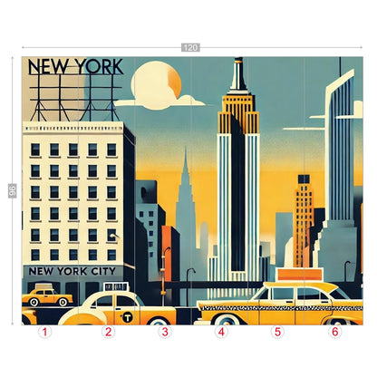 New York City Wallpaper, Peel And Stick Kitschy Fun Wall Murals