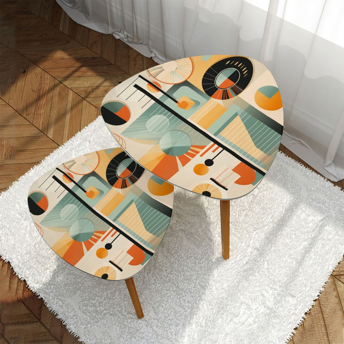 Mid Century Modern Bauhaus Designed Retro Nesting Tables - Mid Century Modern Gal