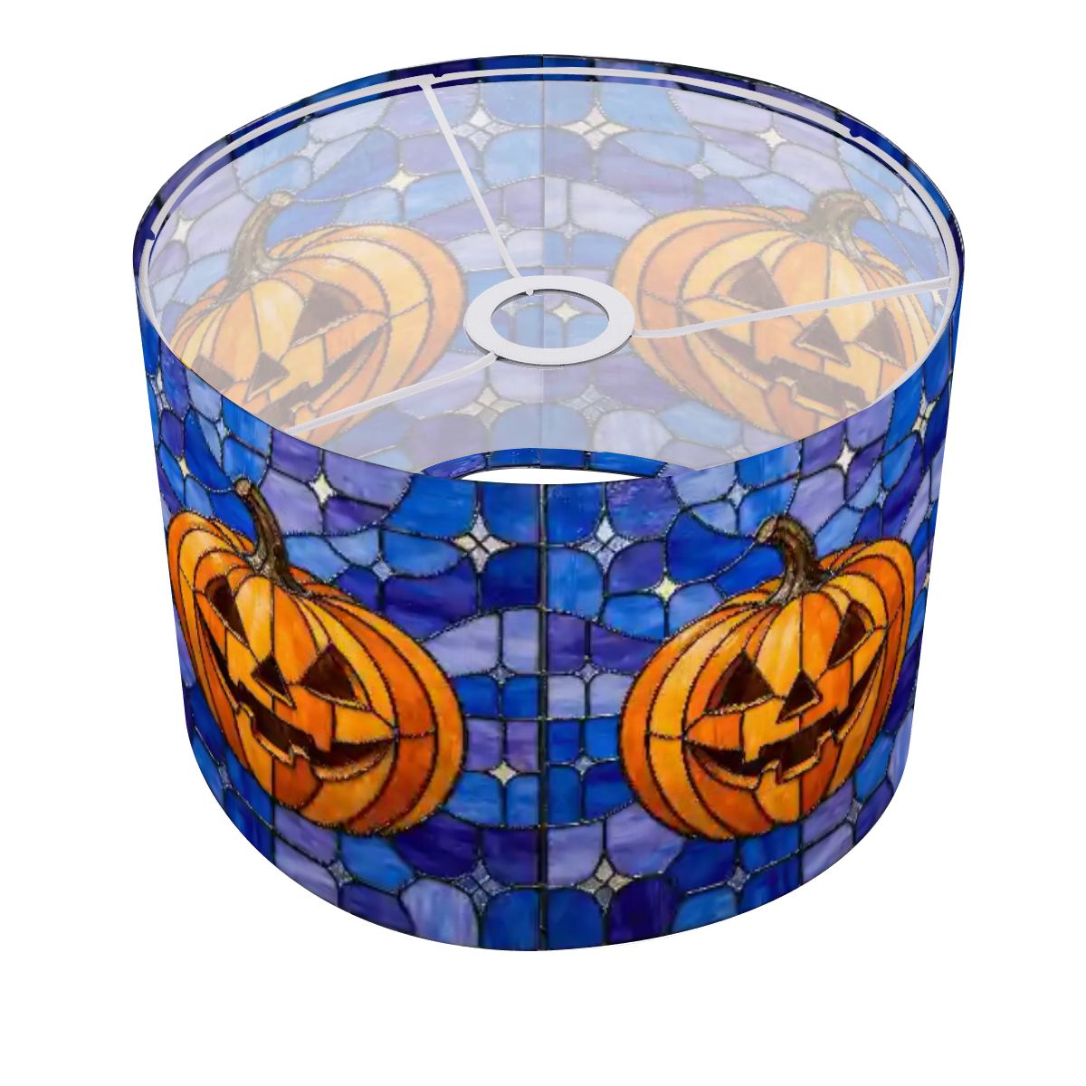 Halloween Stained Glass Style Jack-o&
