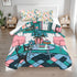 Mid Century Modern Atomic Kitschy Cats, Retro Fun And Quirky Queen Comforter Set - Mid Century Modern Gal