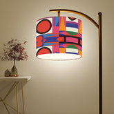Mid Century Modern Bauhaus Red, Green Purple Pink Geometric Retro Arc Floor Lamp - Mid Century Modern Gal