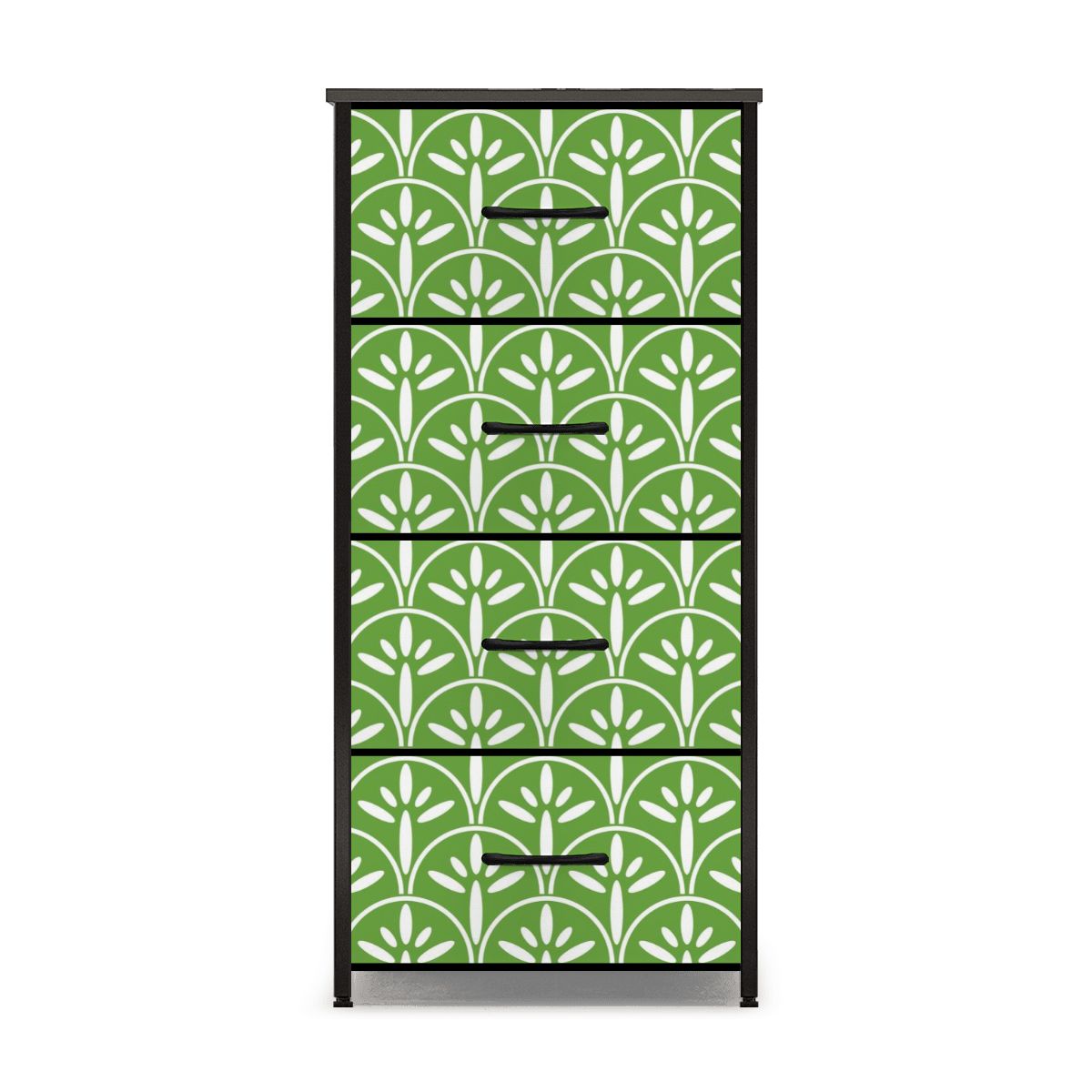 Mid Century Modern Stylish Art Deco Green and White MCM 4-Drawer Dresser - Mid Century Modern Gal