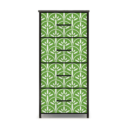 Mid Century Modern Stylish Art Deco Green and White MCM 4-Drawer Dresser - Mid Century Modern Gal