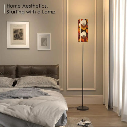 Mid Century Modern Scandinavian Harvest Leaves, Golden Yellow Brown Orange MCM Floor Lamp - Mid Century Modern Gal