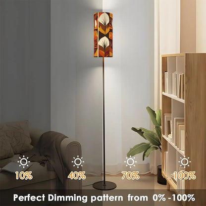 Mid Century Modern Scandinavian Harvest Leaves, Golden Yellow Brown Orange MCM Floor Lamp - Mid Century Modern Gal