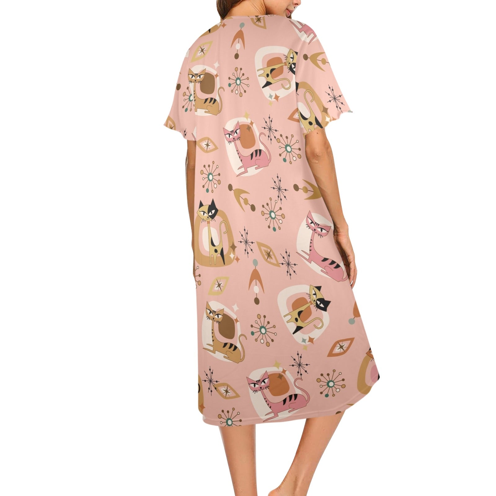 Atomic Cat, Modern Day Muumuu Housedress, Loungewear